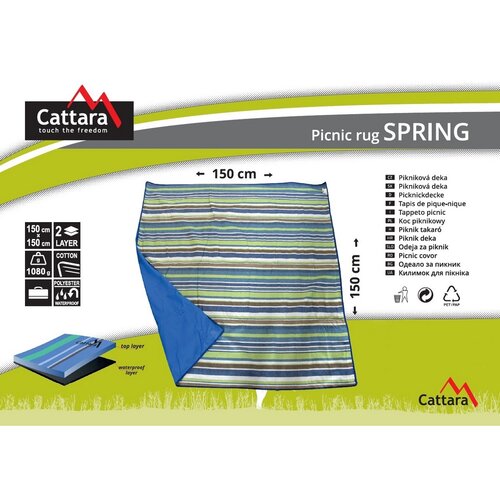 Pătură picnic Cattara Spring, 150 x 150 cm