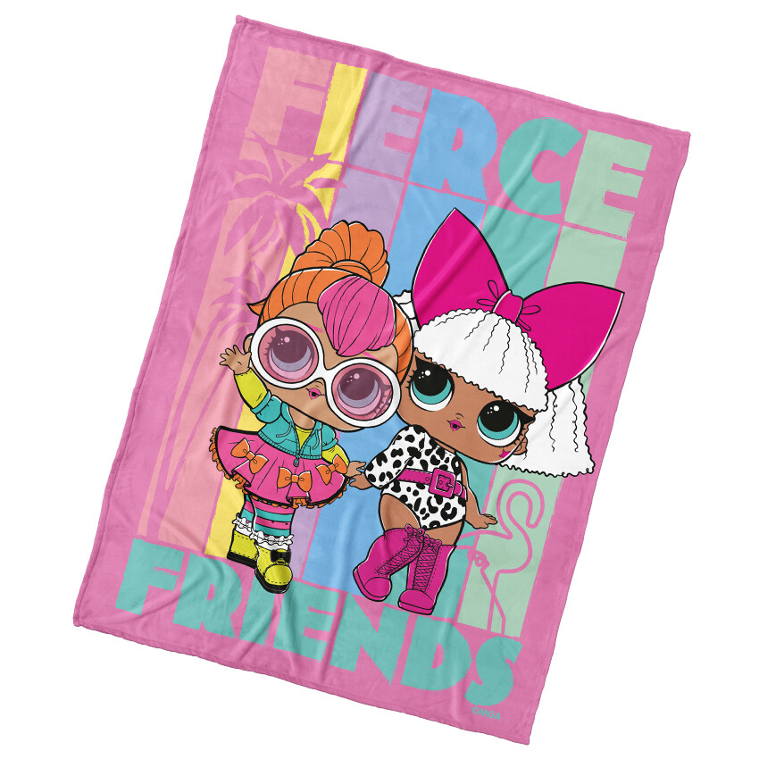 Carbotex Dětsk&aacute; deka L.O.L. SurpriseFierce Friends, 130 x 170 cm
