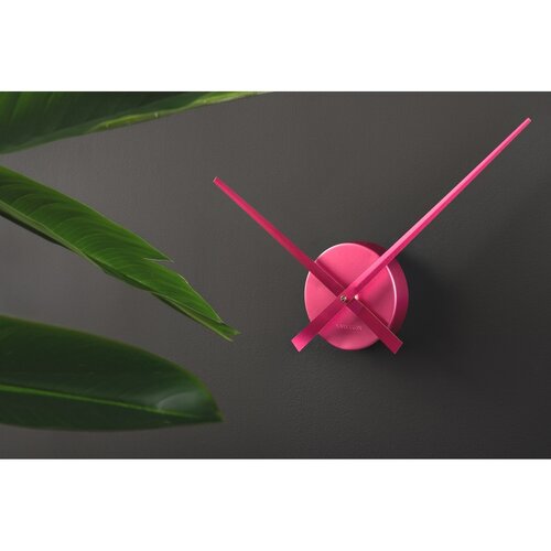 Karlsson 4348PI design ceas de perete roz, 48 cm diametru