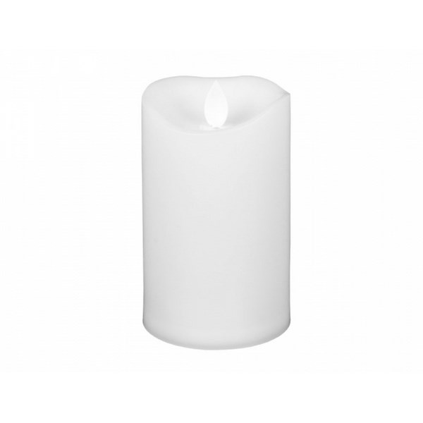 LED lampa s pulzujúcim plameňom, biela