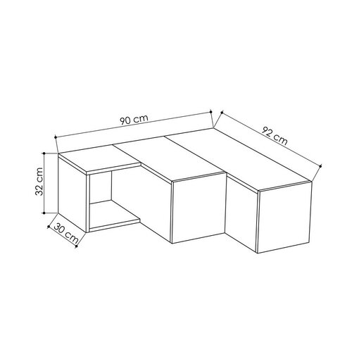 Televizní stolek Compact White