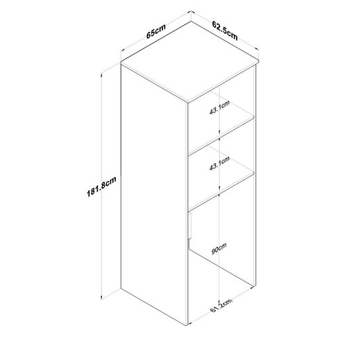 Waschmaschinenschrank Kamil White