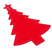Altom Pouzdro na příbory Xmas Tree červená, 22 x 15 cm, sada 4 ks