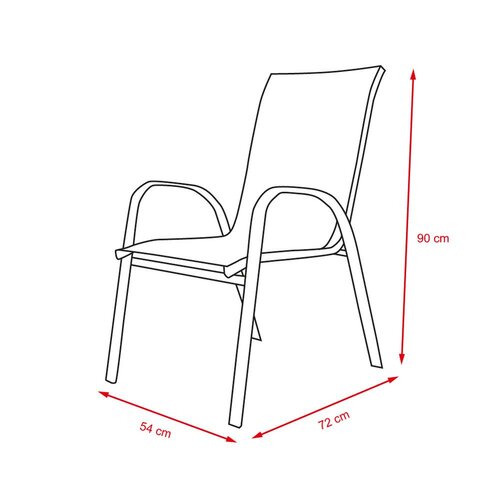 Sada záhradných stoličiek Alina, 4 ks, čierna