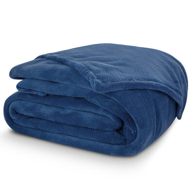 Carbotex Mikrofleece-Decke, Blau, 150 x 200 cm