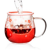 4Home Sklenený hrnček Sakura Hot&Cool so sitkom 400 ml