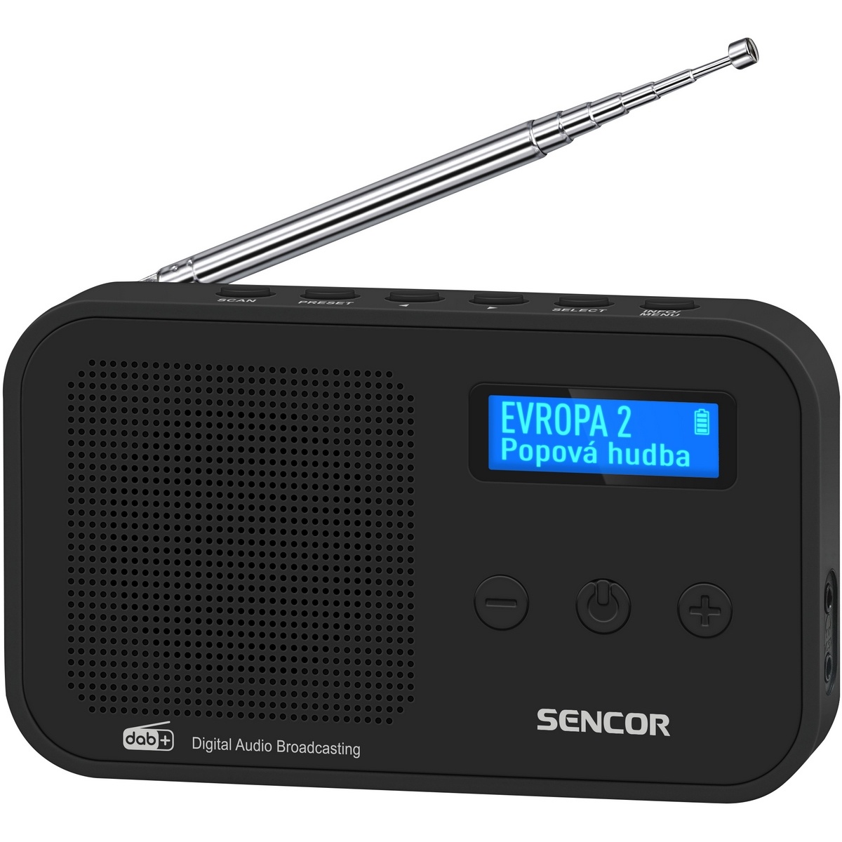 Sencor SRD 7200 B DAB+/FM digitální rádio, černá