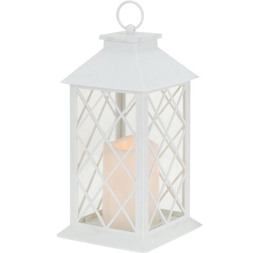 Lampáš s LED sviečkou Costola, biela