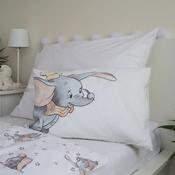 Detské bavlnené obliečky do postieľky Dumbo Grey, 100 x 135 cm, 40 x 60 cm