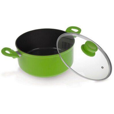 Lamart Garnek z pokrywką 24 cm zielony