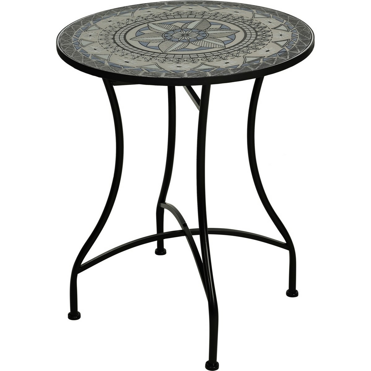 Bistro kültéri asztal dekor Mosaic sötét, 60 x magasság 71 cm