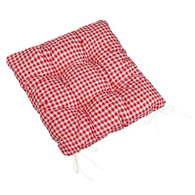 Bellatex Стьобана подушка для сидіння Berta  Клітинка червона, 40 x 40 см