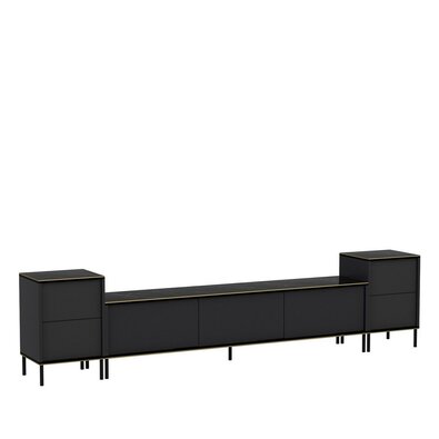 Imej Anthracite TV-asztal szekrényekkel