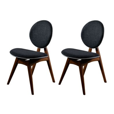 Sada jídelních židlí Touch Anthracite and Walnut, 2 ks