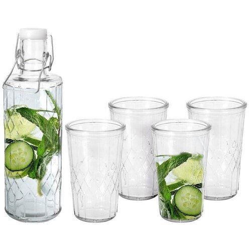 EH 5-delni set kozarcev s karafo Rhombus