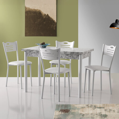 Jedálenský stôl Polo White Grey