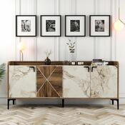 Venedik Walnut and White Marble szekrény