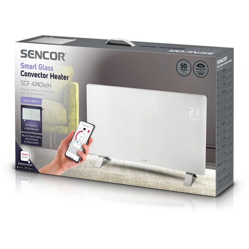 Sencor SCF 4740WH konkávny konvektor, biela