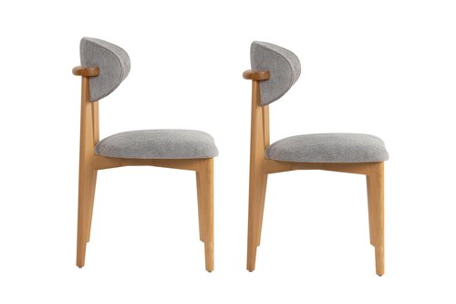 Set de scaune de sufragerie Lionte Grey and LightOak, 2 buc.