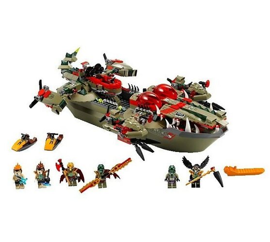 Lego Chima Craggerův krokodíly čln, viacfarebná