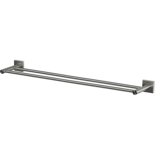Spirella Dvojitý nástěnný držák na ručníky Nyo 60 cm, kartáčovaný nerez