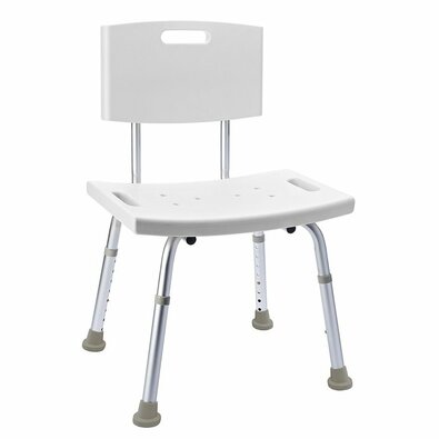 SAPHO A00602101 Scaun pentru handicapați cu spătar, înălțime reglabilă, alb