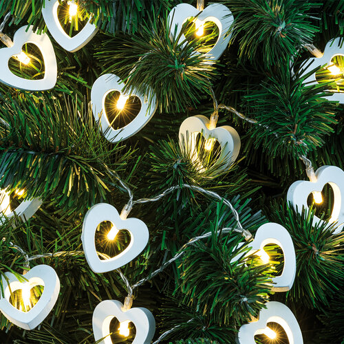 Lampki dekoracyjne Hearts, 20 LED