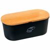Cutie de pâine Kesper 85091 cu placă de tăiere,negru, 34 x 14 x 18 cm