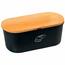 Cutie de pâine Kesper 85091 cu placă de tăiere,negru, 34 x 14 x 18 cm