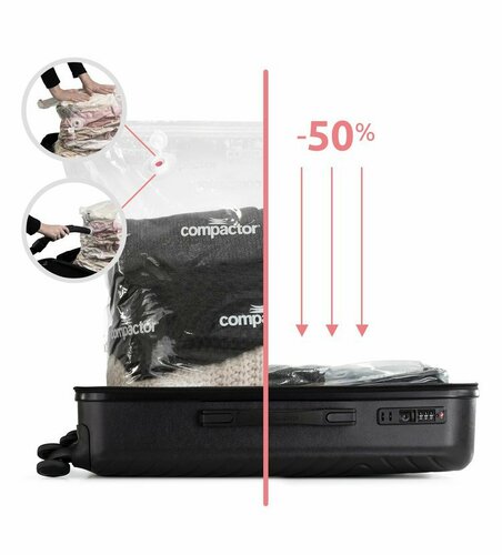 Compactor Potovalna kovčka Cosmos XL, 53,5 x 31 x80 cm, temno siva