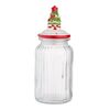 Altom Borcan de sticlă cu capac ceramic Pom deCrăciun 900 ml