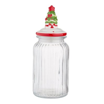 Altom Christmas Tree üvegedény kerámia fedéllel 900 ml