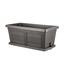 Jardinieră cu volum mare Bama Legno antracit, 60 x 30 x 25 cm