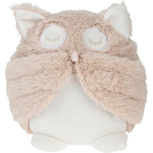 Vratni zatič Sleepy owl bež, 15 x 20 cm