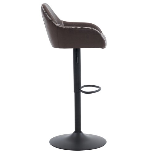 Scaun de bar din piele ecologică B-716 BR3, maro