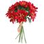 Umelá kytica Poinsettia červená, 20 cm