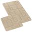 Bellatex Komplet dywaników łazienkowych bez wycięcia Bany Prostokąty śmiet., 60 x 100 cm, 60 x 50 cm