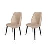 Set de scaune de sufragerie Alfa Beige and Black, 2 buc.