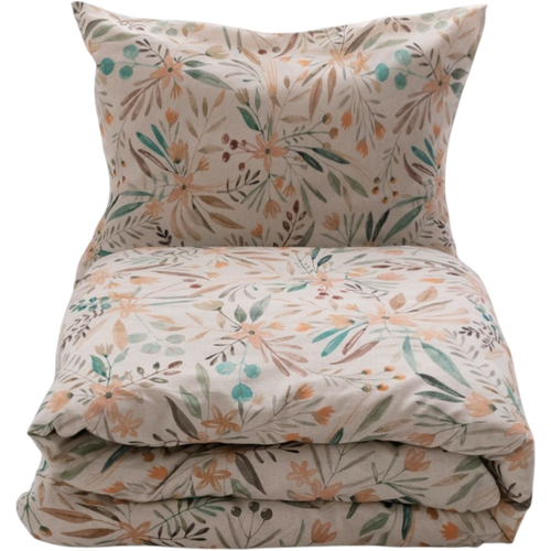 Obliečky zo zmesi bavlny a ľanu Lúka, 160 x 200 cm, 2 ks 70 x 80 cm