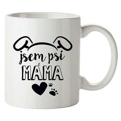 Bohemia Gifts Kerámia bögre - Jsem psí máma(Kutyusos anyuka), 350 ml
