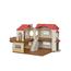 Sylvanian family 5302 Zweistöckiges Haus mit  rotem Dach und Lichtern