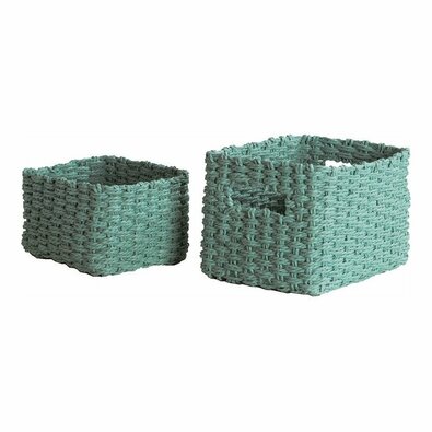 Compactor 2-delni set pletenih košar Lisou, zelena