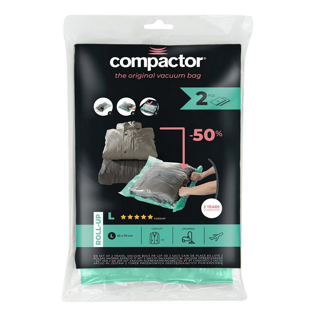 Compactor 2dílná sada vakuových pytlů Compactor Jet Roll Bags L, L - thumb (10)