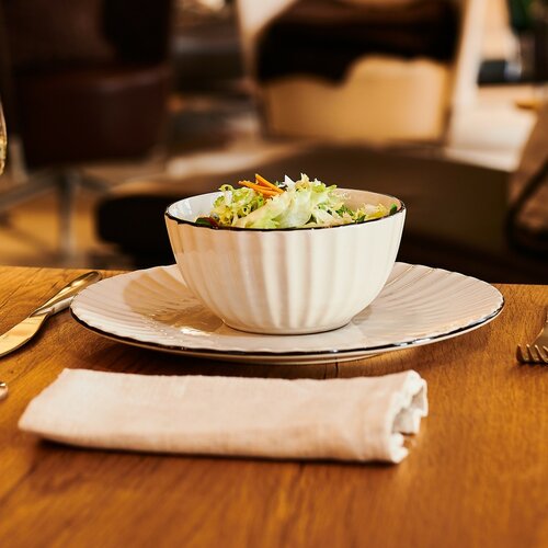 Mäser Set of 4 shallow plates OSITA – 27 cm, cream