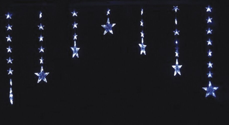 LED závěs hvězdy