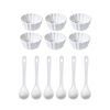 EH Súprava servírovacích misiek s lyžičkami Vlnovka okrúhla, 12 ks