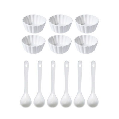 Komplet porcelánových misek Round, 12 kusů