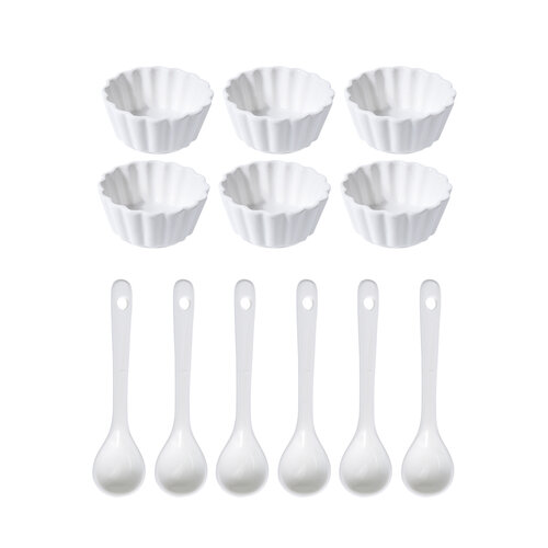 Komplet porcelánových misek Round, 12 kusů