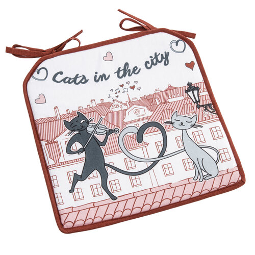 Székpárna Cicák a városban, 40 x 40 cm