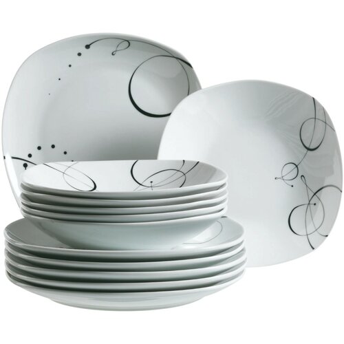 Mäser Set de farfurii adânci și plate, 12 bucăți CHANSON